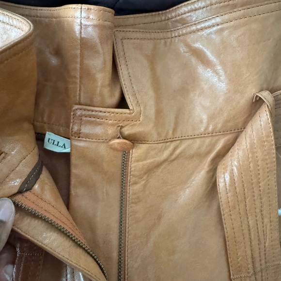 Lula Johnson High Waist lamb Leather Shorts for Women - Picture 4 of 4